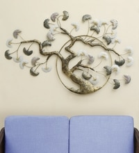 W-ELISE Abstract Metal Wall Decor in Multicolor Set of 1