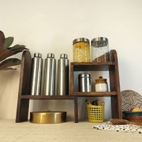 Helene Wooden Kitchen Countertop Organiser