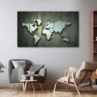 The Castle Decor World Map Wall Art Set of 5 27x48 Inch (Style 1)