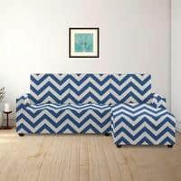 Right Aligned 2 Seater Right Aligned Chaise Grey Line Sofa Cover