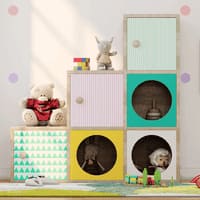 Noughts & Dots Step Storage Cabinet In Oak Colour