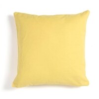 Solid Yellow Cotton Cushion Cover