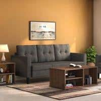Winston 3 Seater Fabric Sofa (Slate Grey)