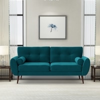 Faro Velvet 3 Seater Sofa in T Blue Colour