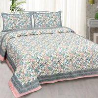 Paolo Multicolor Abstract 180 TC Cotton Double Size Bedsheet with 2 Pillow Covers