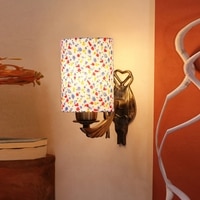 Devansh Metal Electric Wall Light in Antique Gold Colour with Multi Shade Count of 1 Light