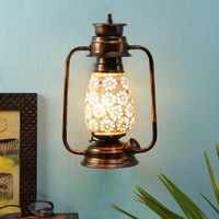 Juniper Multicolor Metal Wall Mounted Lantern Lamp
