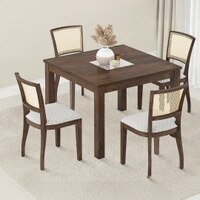 Atlas Solid Wood 6 Seater Compact Dining Table with Atlas Dining chair