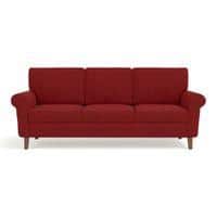 Oxford 3 Seater Fabric Sofa in Salsa Red Colour