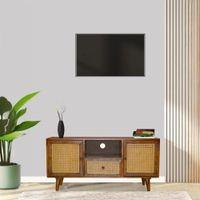 jeny solid wood  TV unit in  provincial teak finish