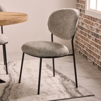 Zyntriq Fabric Dining Chair in Beige Colour