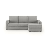 Apollo Sofa (Colour : Vapour Grey, Cushion : Soft, Back Type : Regular, Seating Capacity : Right Aligned 2 Seater + Right Aligned Chaise)