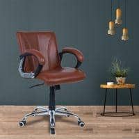 Liieancoinn Mid Back Executive Chair in Ten Brown Colour