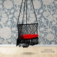Swingzy Polyester Blend Premium Large C Shape Swing Chair Black