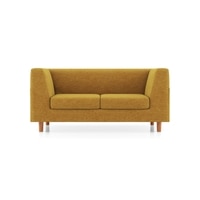 Rubik Essential 2 Seater Fabric Sofa In Ochre