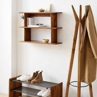 WOODENMOOD Rectangular Wall Rack