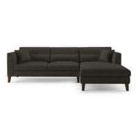Lewis Sectional Sofa (Colour : Graphite Grey, Cushion : Soft, Seater : Right Aligned 3 Seater + Right Aligned Chaise)