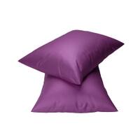 Stoa Paris Satin Pillow Covers,  Premium Plain Pillow Cover Set of 2, 68L x 45W cms - Burgundy