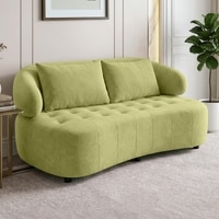 Henry Velvet 2 Seater Sofa Mint Green Color