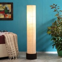 Cesar White Cotton Shade Floor Lamp