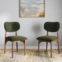 Ollie Solid Wood Dining Chair Set of 2 in Honey Finish