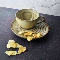 Beige Ripple Modern Snack Serving Set – Set of 2