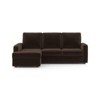 Apollo Sofa (Colour : Dark Earth, Cushion : Soft, Back Type : High Back, Seating Capacity : Left Aligned 2 Seater + Left Aligned Chaise)