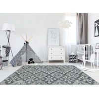 Clarissa Graphite Geometric Hand-Tufted Wool 7.5X5 Feet Carpet