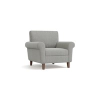 Oxford 1 Seater Fabric Sofa in Vapour Grey Colour