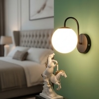 Eliante Modern Wall Lights Mild Steel, Glass & Glass Material Brown, Gold & White Finish