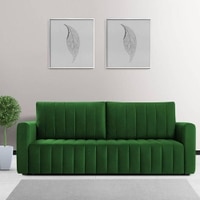 Beliss 3 Seater Pull Out Sofa cum Bed  in Green Colour
