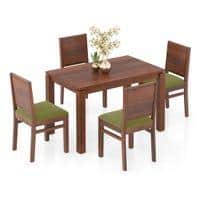 Atlas Solid Wood 4 Seater Dining Table With Atlas Dining Chair Set