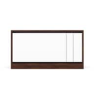DCanape Spin 1 Engineering Wood Shoe Rack Dark Acacia Frosty White Finish