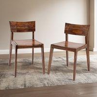 Gordon Solid Wood Dining Chair in Teak Finish