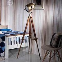 Endeavour Tripod Floor Lamp Finish Antique brass