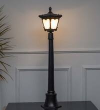 HELSINGOR Black Finish Outdoor Bollard Light