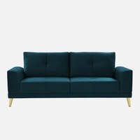 Nency Velvet 3 seater Sofa T Blue
