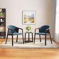 Dorothy Fabric Accent Chair In Blue Colour