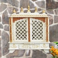 D'Dass Sheesham and Mdf Wooden Home Temple For Pooja Mandir For Home