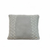 Archer Opal Grey Knitted Cushion Cover  16X16 Inches