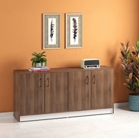 Alex 18 Pair Shoe Rack in Classic Walnut Finish