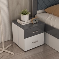 Pearl Bed Side Frosty White Finish