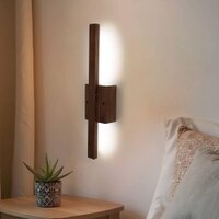 Lineo Brown Solid Wood Wall Lights