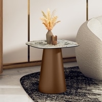 Aeris Metal Side Table in Saturn Spanish Ceramic Finish