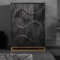 Wave Bar Cabinet Black