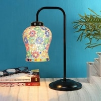 Elsie Multi color Mosaic Glass Iron Table Lamp