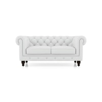 Winchester 2 Seater Premium Italian Leather Sofa In Polaris
