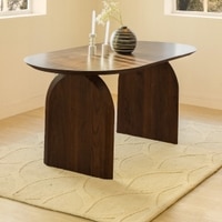 Emiko Solid Wood Six Seater Dining Table in Brown Colour