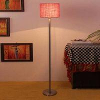 Daveigh Pink Cotton Shade Floor Lamp