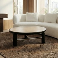 Bette Ceramic Coffee Table In Deark Brown Finish